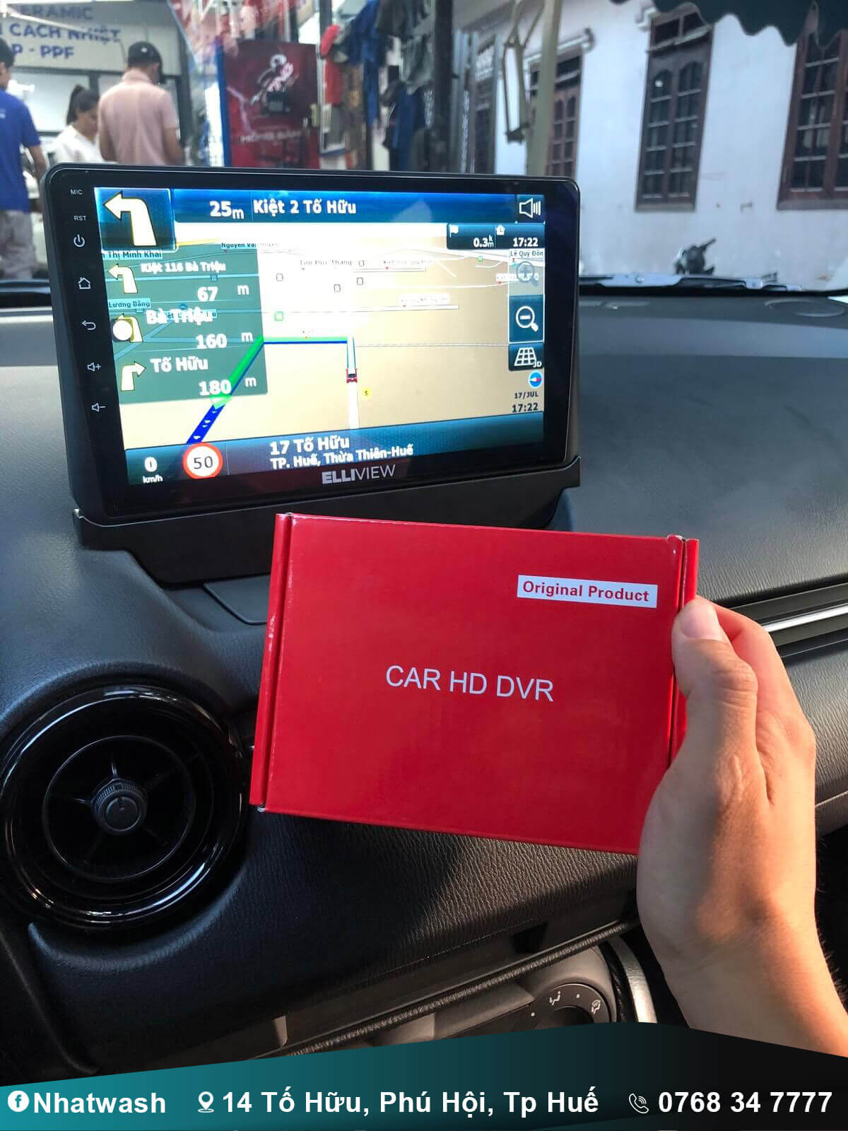 lap man hinh dvd o to hue