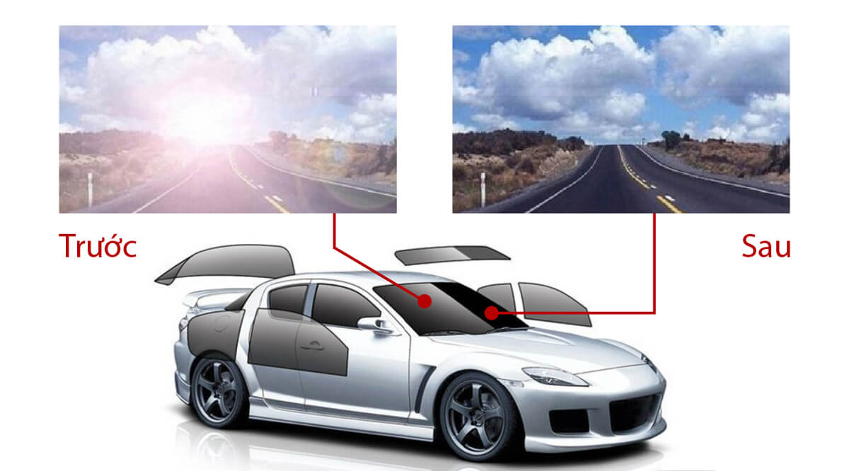 cach dan phim cach nhiet cho o to